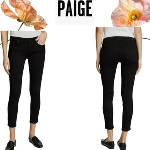 PAIGE Verdugo Crop Ultra Skinny Jeans size 29 Black